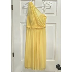 Canary Yellow David’s Bridal Bridesmaid Dress 0